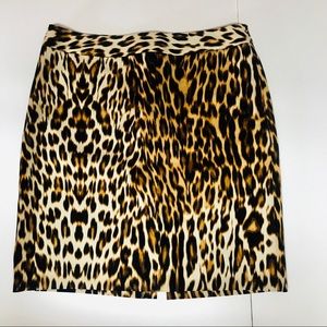 Worthington Leopard Print Pencil Skirt Sz 8
